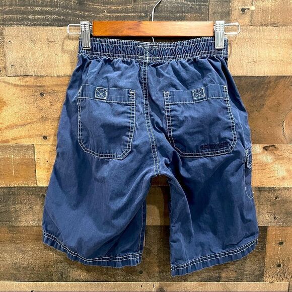 Boys OshKosh B’Gosh Navy Cargo Pull On Elastic Waist Shorts Size 7X - Picture 2 of 7